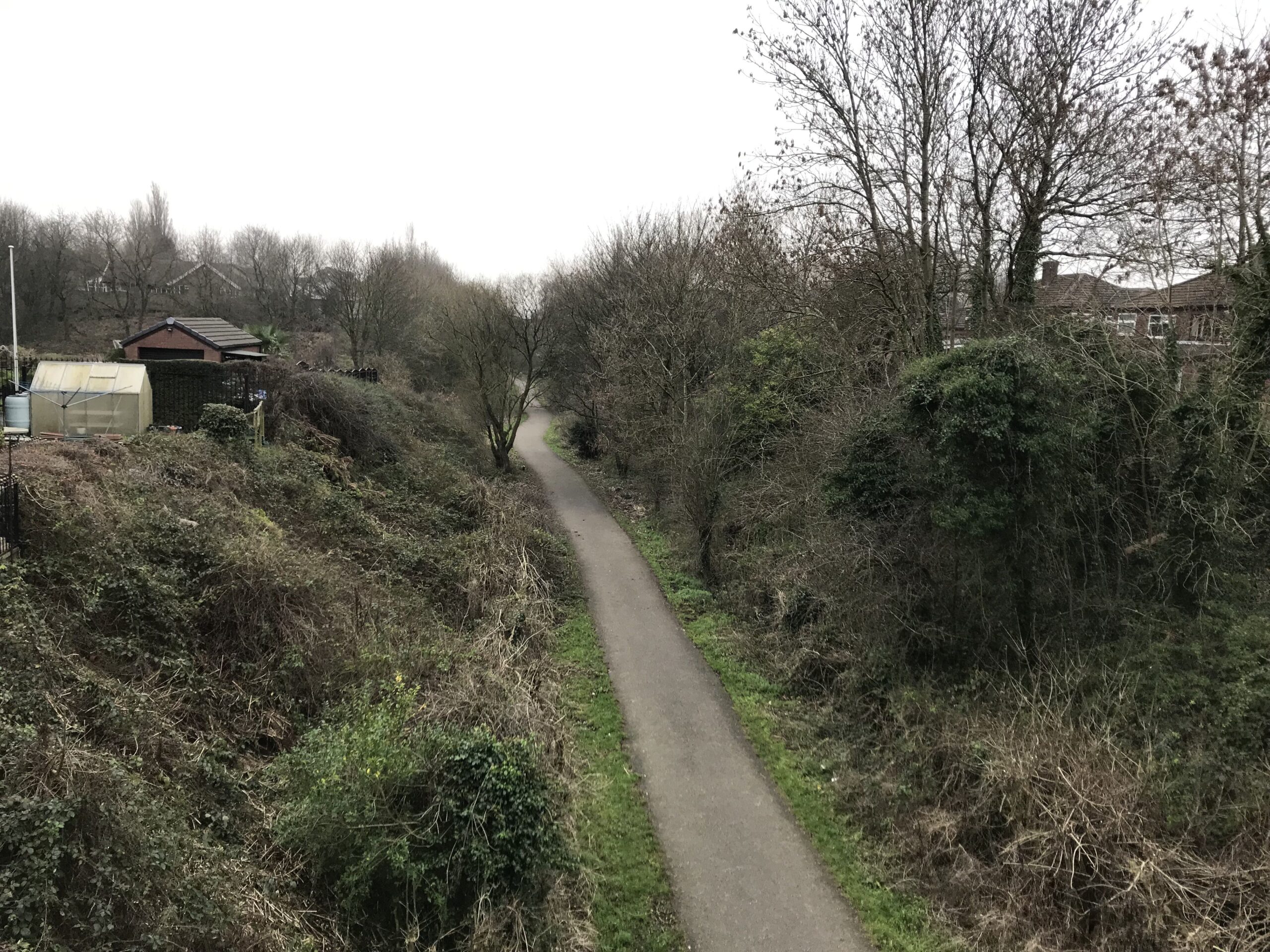 Ashton-under-Lyne walking track which previous held a railway branch line