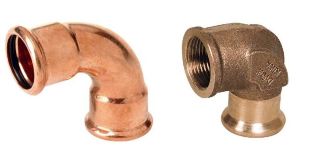 Copper-and-Bronze-90-degree-fitting