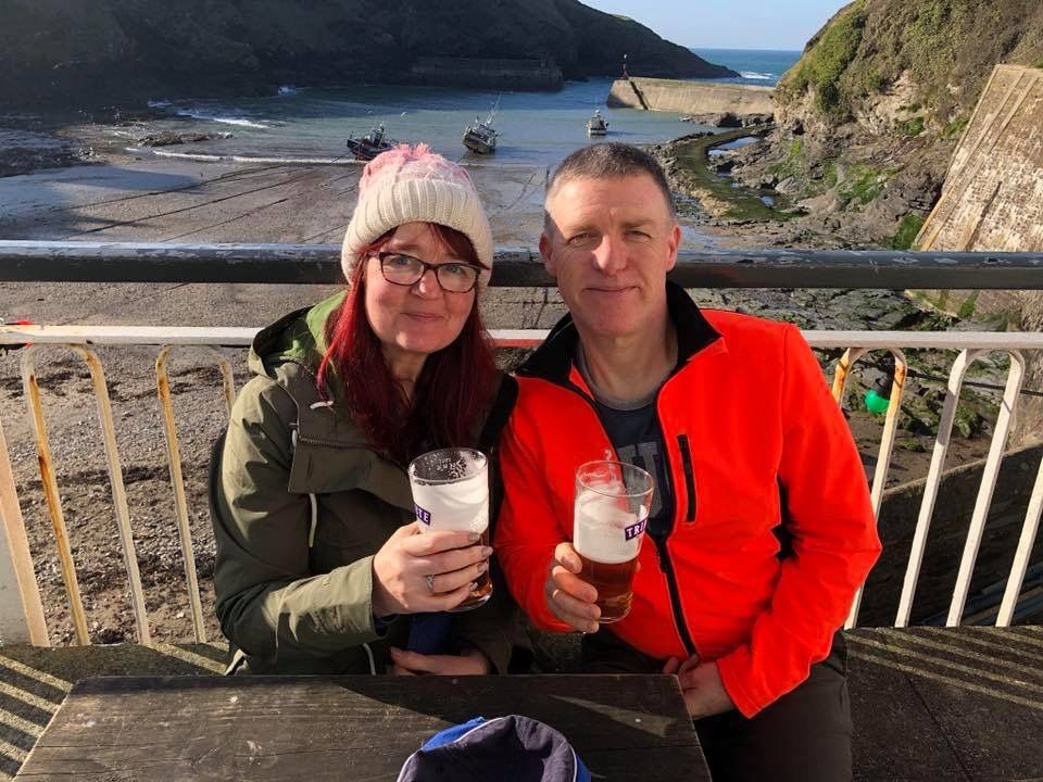 Our valve and pipeline man with his wife in Port Isaac