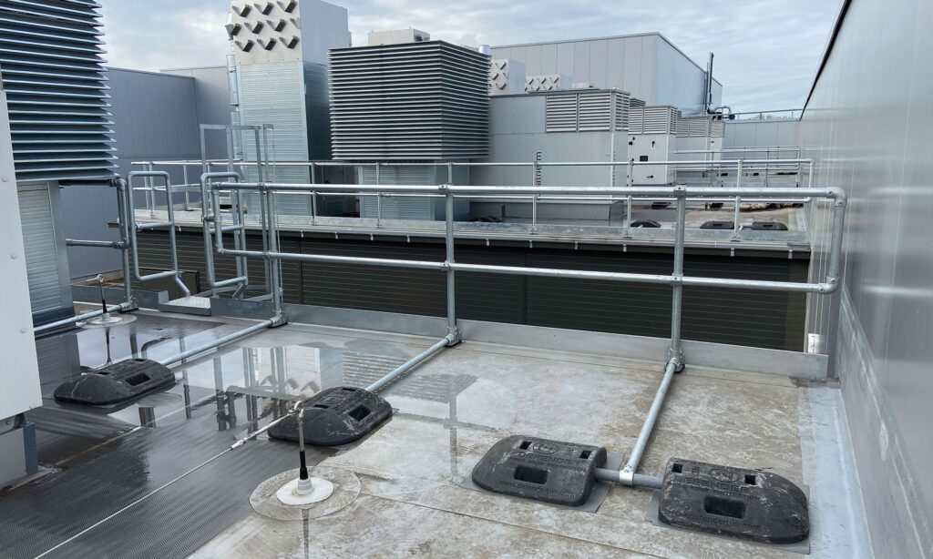 FastClamp Defended roof edge protection installation