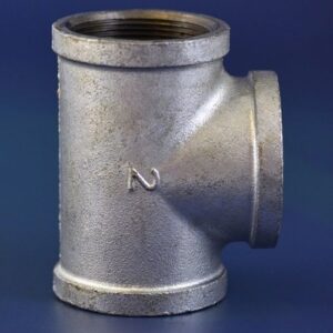 Galvanised malleable iron equal tee