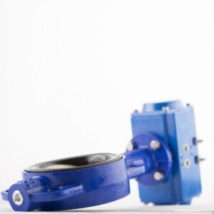 Genebre actuated butterfly valve with GNP pneumatic actuator