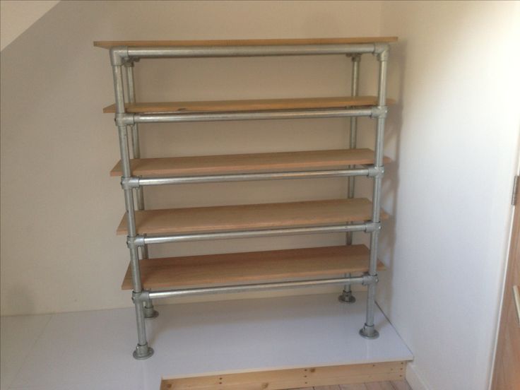 FastClamp handrail fittings use to build storage shelves